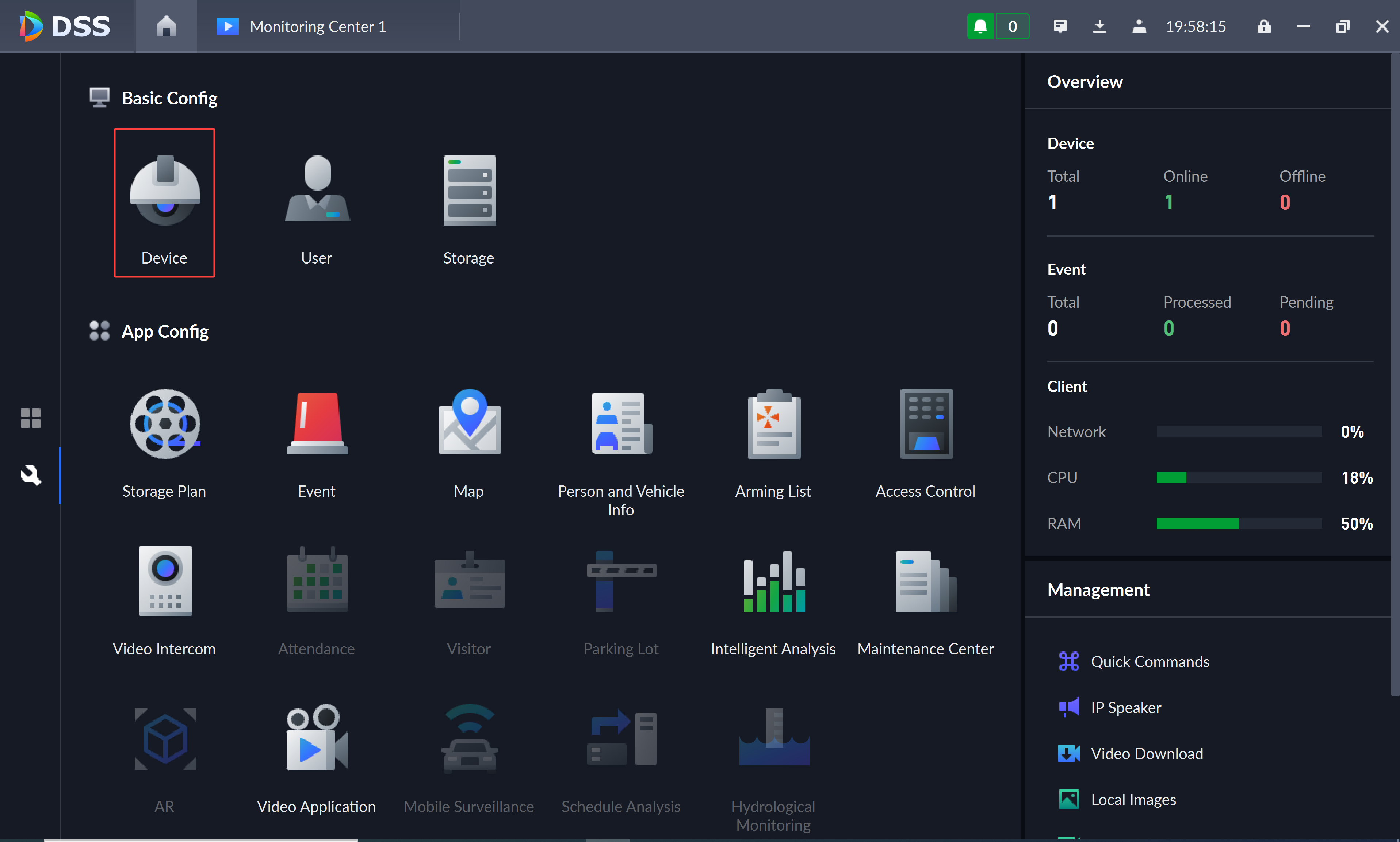 Configuration then Device