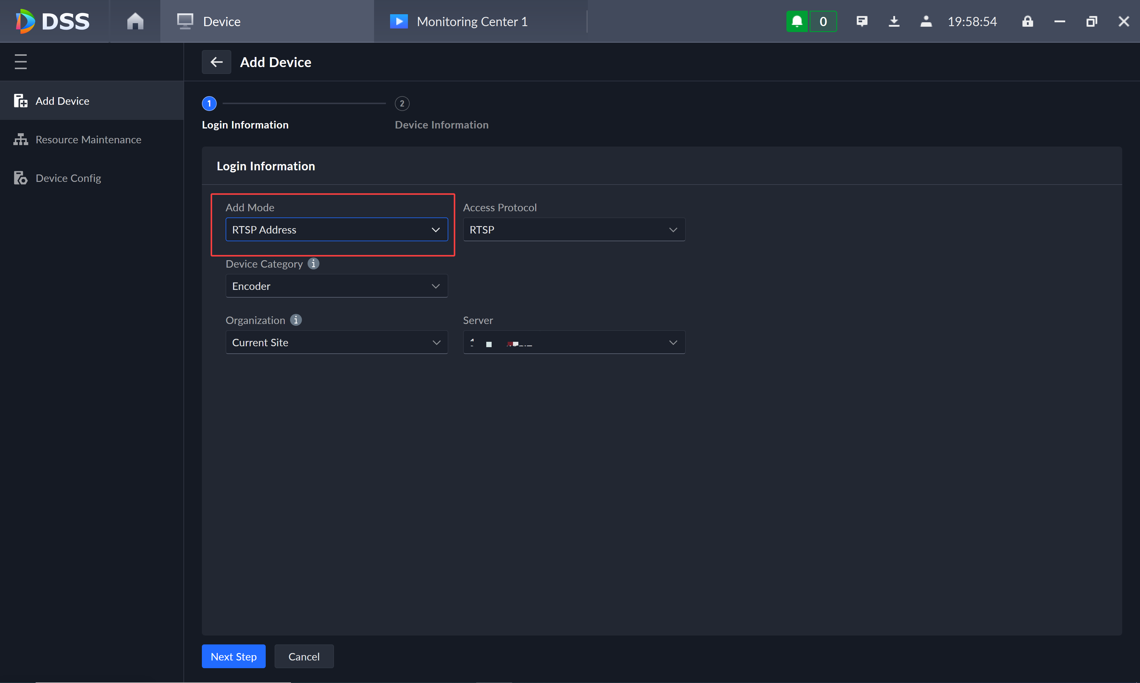 Add mode set to RTSP