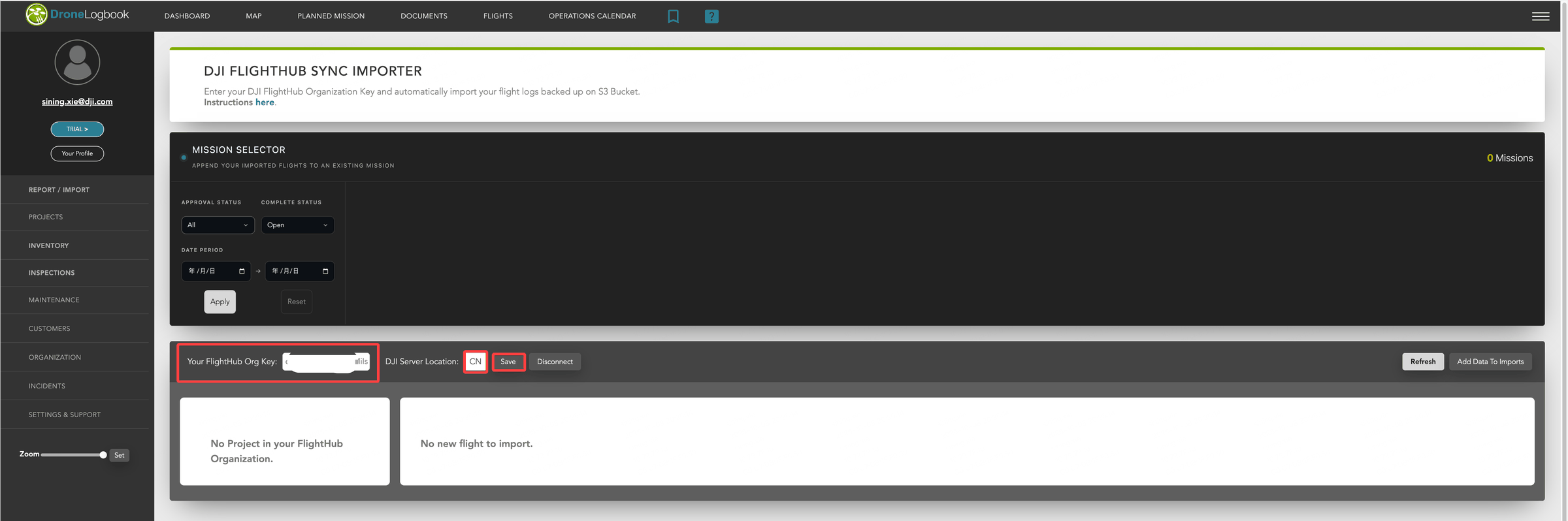 Configure DroneLogbook Import