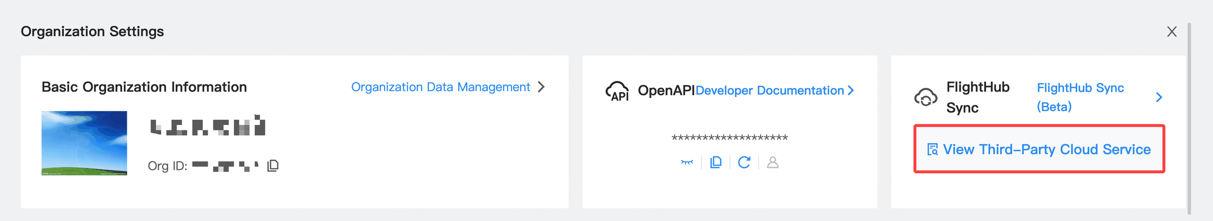 View Third-Party Cloud Service