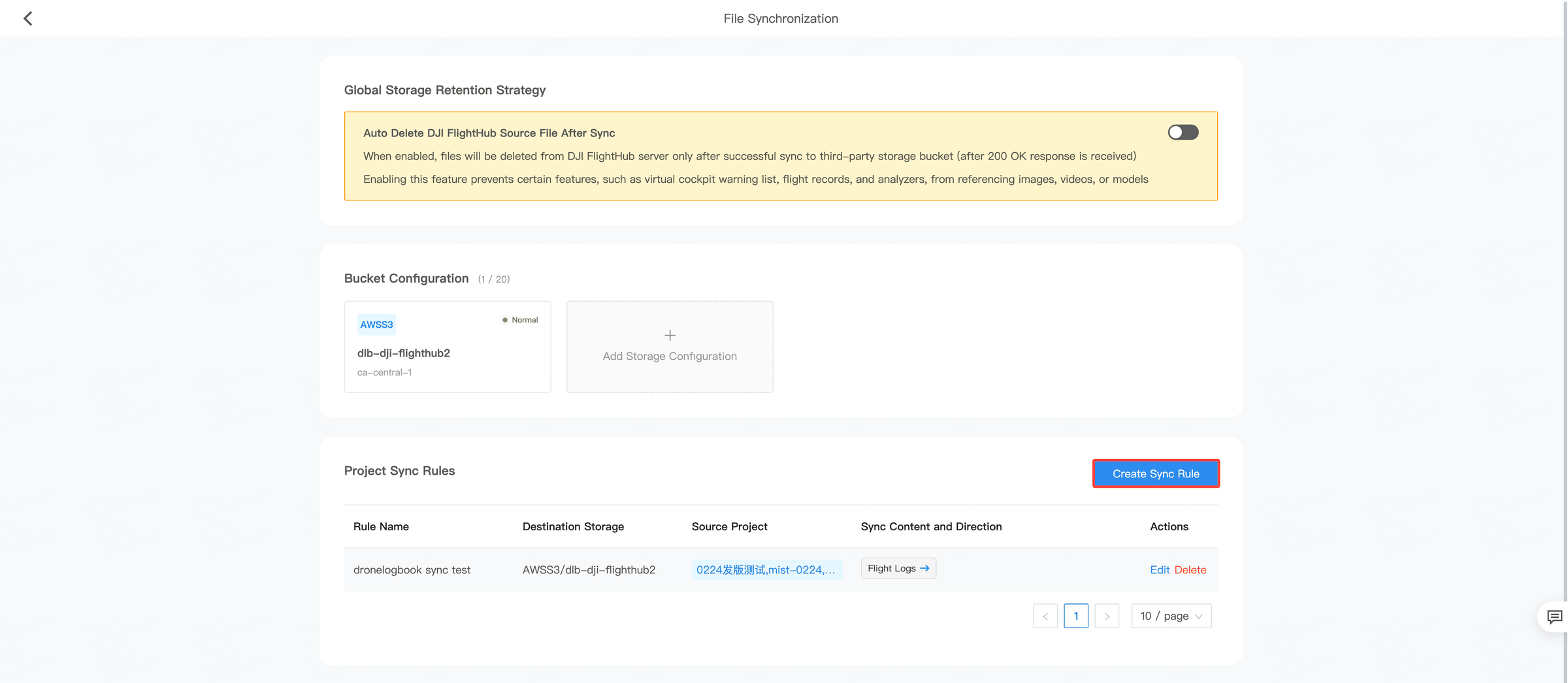 Create a sync rule
